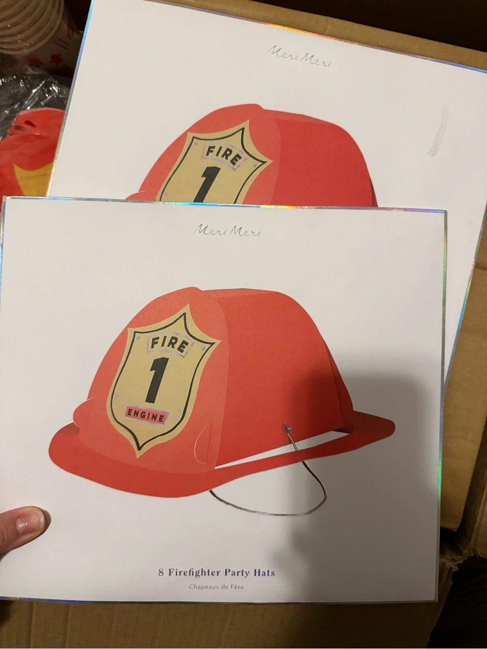 Meri Meri Firefighter Party Hats - 8 Pack
